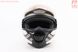 УЦЕНКА Шлем модуляр, закрытый с откидным подбородком+откидные очки HF-119 L, БЕЛЫЙ глянец с чёрно-серым рисунком (царапины, см. фото), фото – 7