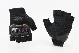 Фото товара – Перчатки мотоциклетные без пальцев XL-Черные