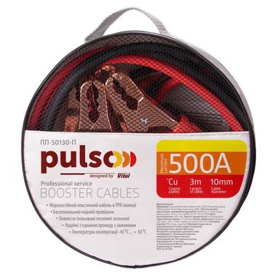 Фото товара – Прикуриватель PULSO 500А (до -45С) 3,0м в чехле