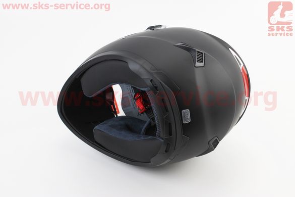 Фото товара – Шлем интеграл, закрытый+очки BLD-М61 S (55-56см), ЧЁРНЫЙ матовый