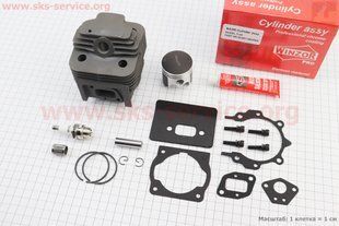 Фото товару &ndash; Циліндр к-кт (цпг) 40mm (палець 10mm) "чорний"+прокладки+свічка+герметик, "PRO SERIA"