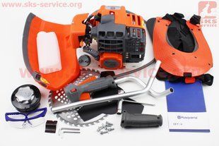 Фото товару &ndash; Тример (мотокоса) HUSQVARNA 557R - 2,7кВт (шпуля-1шт+ніж 3Т-1шт+40Т-1шт, труба D-28mm x 9T)