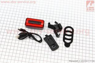 Фото товару &ndash; Ліхтар задній 120 lumen алюмінієвий, Li-ion 3.7V 500mAh зарядка від USB, ДАТЧИК СВІТЛА, вологозахисний, RPL-2286