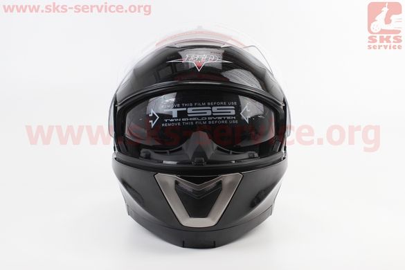 Фото товара – Шлем закрытый с откидным подбородком+очки BLD-160 S- ЧЕРНЫЙ глянец