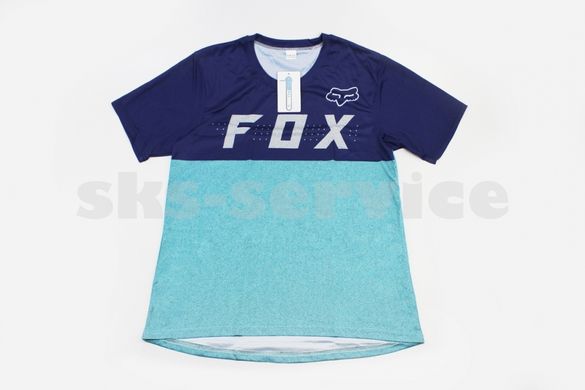 Фото товара – Футболка (Джерси) мужская M-(Polyester 100%), короткие рукава, свободный крой, сине-бирюзовая, НЕ оригинал