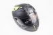 Шлем закрытый (сертификации DOT / ECE) +очки SCO-М61 S- ЧЕРНЫЙ матовый с салатово-серым рисунком, фото – 1