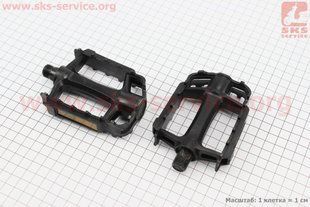 Фото товару &ndash; Педалі MTB 9/16" (102x76x25mm) пластикові, чорні HX-118