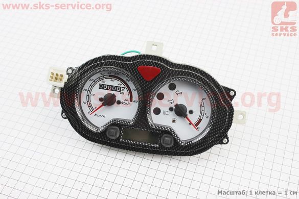 Фото товару – Спідометр в зборі "овальний" на 80км/год, тип 1