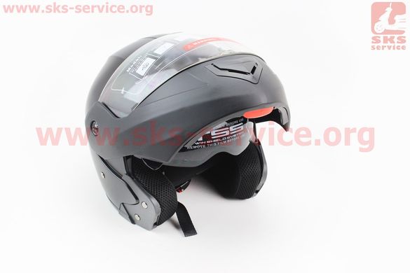 Фото товара – Шлем закрытый с откидным подбородком+очки BLD-157 S- ЧЕРНЫЙ матовый