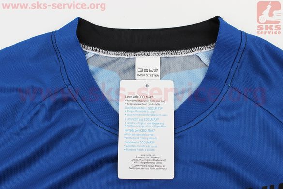 Фото товару – Футболка (Джерсі) чоловіча M-(Polyester 100%), короткі рукави, вільний крій, синьо-чорна, НЕ оригінал