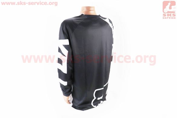 Фото товара – Футболка (Джерси) для мужчин XL - (Polyester 100%), длинные рукава, свободный крой, бело-черная, НЕ оригинал