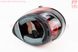 Шлем интеграл, закрытый HF-122 L, ЧЁРНЫЙ глянец с красно-серым рисунком IRON Q238 (возможны незначительные дефекты), фото – 3
