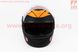 Шлем закрытый 825-4 S- ЧЕРНЫЙ матовый с рисунком оранжевым "хищник" (возможны дефекты покраски), фото – 6
