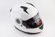 Шлем модуляр, закрытый с откидным подбородком+откидные очки BLD-162 М (57-58см), БЕЛЫЙ глянец, фото – 1