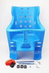 Фото товару – Сидіння для перевезення дітей пластмасове заднє, кріпл. на багажник, синє