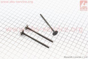 Фото товару &ndash; Клапан впускний, випускний к-кт 3шт Yamaha JOG SA-36J / 39J (d = 16,5 мм - 1шт / d = 15,5мм - 2шт; h = 78мм)