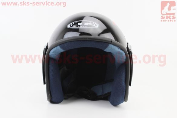 Фото товара – Шлем открытый HK-215, ЧЁРНЫЙ с сине-белым рисунком (незначительные отличия рисунков, возможны дефекты покраски)