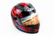 Шлем закрытый HF-111 M- ЧЕРНЫЙ с красно-синим рисунком Q223RBL, фото – 1